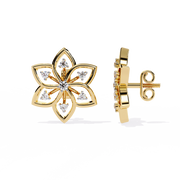 Aurielle | 0.10Ct Lab-Grown Diamond Earrings in 14K Gold – Gilded Light, Endlessly Yours