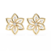 Aurielle | 0.10Ct Lab-Grown Diamond Earrings in 14K Gold – Gilded Light, Endlessly Yours
