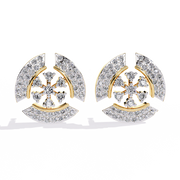 Elunara | 0.49Ct Lab-Grown Diamond Earrings in 14K Gold – Shaped by Light, Worn with Soul