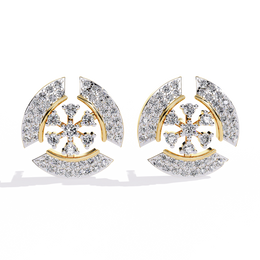 Elunara | 0.49Ct Lab-Grown Diamond Earrings in 14K Gold – Shaped by Light, Worn with Soul