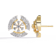 Elunara | 0.49Ct Lab-Grown Diamond Earrings in 14K Gold – Shaped by Light, Worn with Soul