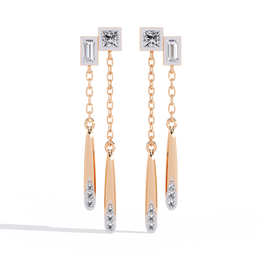 Aurelior | 0.66Ct Lab-Grown Diamond Earrings in 14K Gold – Golden Light, Infinite Elegance