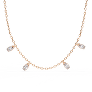 Elarise | 1.45Ct Lab-Grown Diamond Necklace in 14K Gold – Eternal Glow, Gracefully Yours