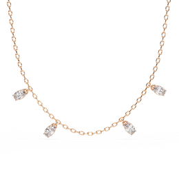 Elarise | 1.45Ct Lab-Grown Diamond Necklace in 14K Gold – Eternal Glow, Gracefully Yours