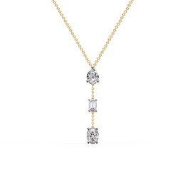 Aurielle | 1.54Ct Lab-Grown Diamond Pendant in 14K Gold – Golden Dawn, Infinite Grace