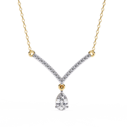 Velunara | 0.48Ct Lab-Grown Diamond Pendant in 14K Gold – Moonlit Glow, Enduring Elegance