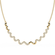 Oravelle | 0.45Ct Lab-Grown Diamond Necklace in 14K Gold – Celestial Light, Endlessly Captivating