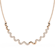 Oravelle | 0.45Ct Lab-Grown Diamond Necklace in 14K Gold – Celestial Light, Endlessly Captivating