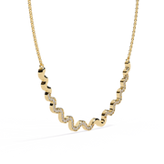 Oravelle | 0.45Ct Lab-Grown Diamond Necklace in 14K Gold – Celestial Light, Endlessly Captivating