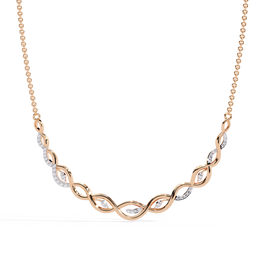 Velarise | 0.18Ct Lab-Grown Diamond Necklace in 14K Gold – Serene Sparkle, Ever Enchanted