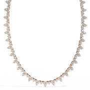 Lustravéa | 6.84Ct Lab-Grown Diamond Necklace in 14K Gold – Radiant Essence, Timeless Grace