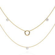 Auriellea | 0.46Ct Lab-Grown Diamond Pendant & Necklace in 14K Gold – Golden Glow, Everlasting Devotion