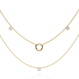 Auriellea | 0.46Ct Lab-Grown Diamond Pendant & Necklace in 14K Gold – Golden Glow, Everlasting Devotion