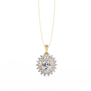 Aurevia | 3.41Ct Lab-Grown Diamond Pendant in 14K Gold – Light Eternal, Elegance Awakened