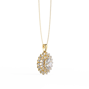 Aurevia | 3.41Ct Lab-Grown Diamond Pendant in 14K Gold – Light Eternal, Elegance Awakened