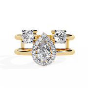 Aurielle | 0.97Ct Lab-Grown Diamond Ring in 14K Gold – Golden Flame, Ethically Refined