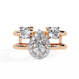 Aurielle | 0.97Ct Lab-Grown Diamond Ring in 14K Gold – Golden Flame, Ethically Refined