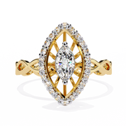 Lumetaria | 0.56Ct Lab-Grown Diamond Ring in 14K Gold – Light Woven Into Gold