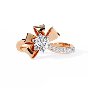 Auravelle | 0.94Ct Lab-Grown Diamond Ring in 14K Gold – Light Woven in Gold, Elegance Reimagined