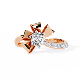 Auravelle | 0.94Ct Lab-Grown Diamond Ring in 14K Gold – Light Woven in Gold, Elegance Reimagined