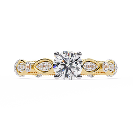 Solenique | 0.84Ct Lab-Grown Diamond Ring in 14K Gold – Brilliance Born of Light, Styled for You