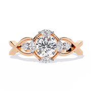 Lustravia | 0.46Ct Lab-Grown Diamond Ring in 14K Gold – Light in Bloom, Forever in Style