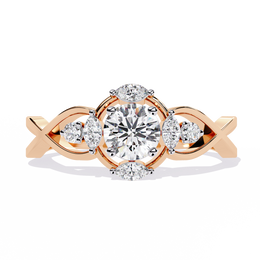 Lustravia | 0.46Ct Lab-Grown Diamond Ring in 14K Gold – Light in Bloom, Forever in Style