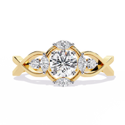 Lustravia | 0.46Ct Lab-Grown Diamond Ring in 14K Gold – Light in Bloom, Forever in Style