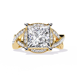 Solenya | 3.47Ct Lab-Grown Diamond Ring in 14K Gold – Radiance, Refined